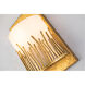 Sawgrass 1 Light 6 inch Gold Bath Light Wall Light in Gold Leaf with Antique